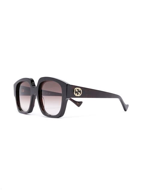 square frame metal sunglasses gucci|gucci large square frame sunglasses.